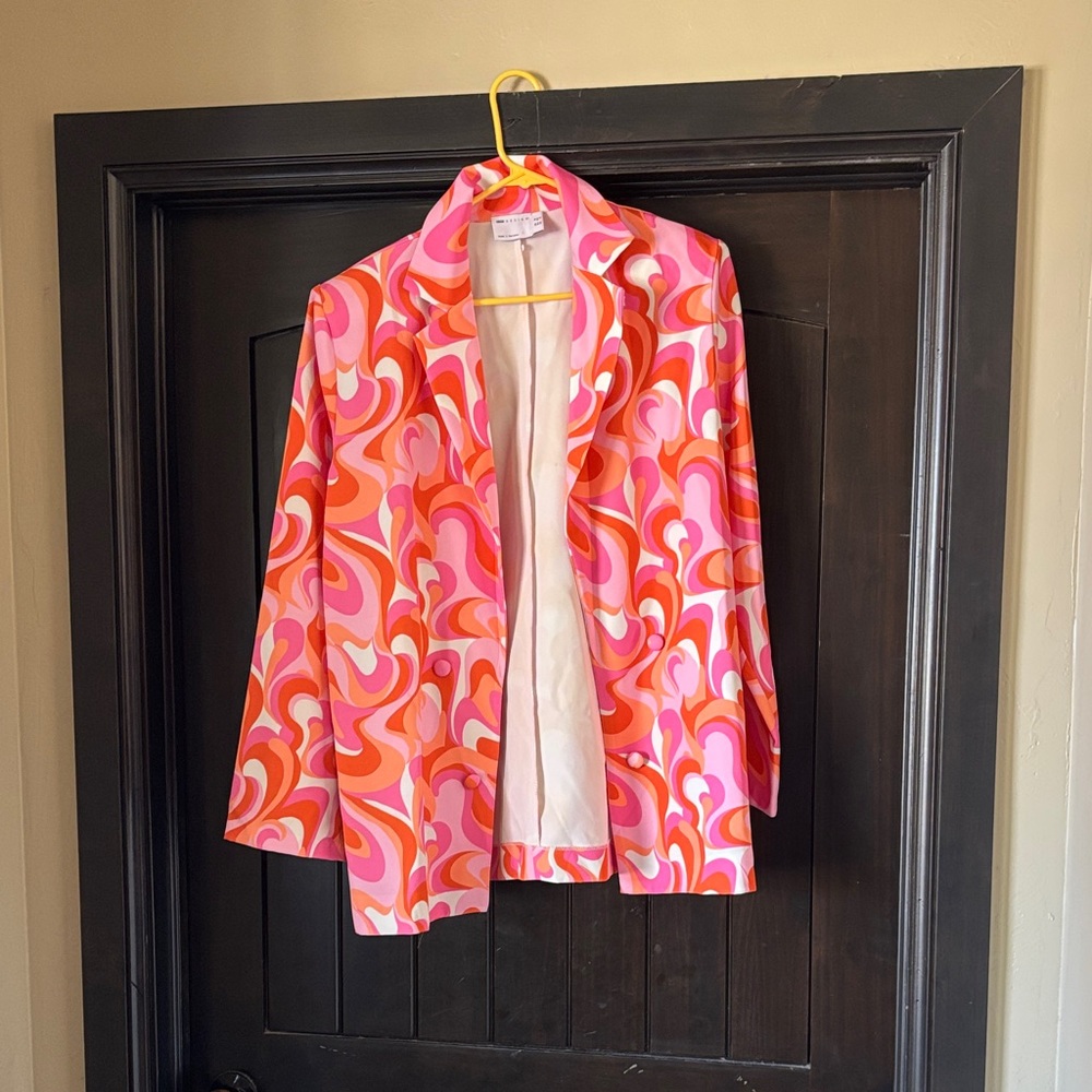 Vibrant Pink and Orange Women's Jacket